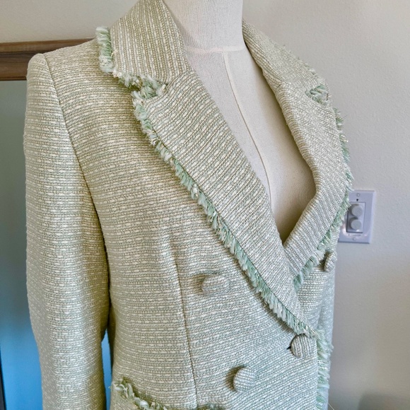 NWT HOUSE OF HARLOW 1960 Pistachio Tweed Blazer - Picture 5 of 12